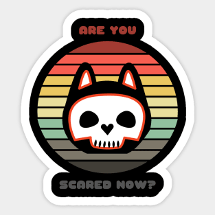 Sunset Cat / Are You Scared Now? Sticker